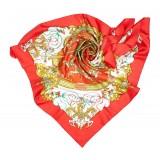 Hermès Vintage - Luna Park Silk Scarf - Red Multi - Silk Foulard - Luxury High Quality