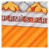 Hermès Vintage - Le Fleuve Sacre Silk Scarf - Arancione Multi - Foulard in Seta - Alta Qualità Luxury