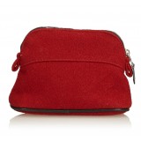 Hermès Vintage - Bolide Trousse De Voyage - Red - Canvas and Wool Pouch - Luxury High Quality
