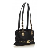 Versace Vintage - Medusa Shoulder Bag - Black - Leather Handbag - Luxury High Quality