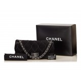 Chanel Vintage - Nubuck Leather Flap Bag - Black - Nubuck Leather Handbag - Luxury High Quality