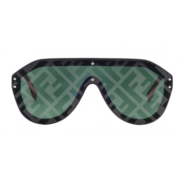 Fendi - Fabulous - Occhiali da Sole Mascherina Oversize Neri - Occhiali da Sole - Fendi Eyewear