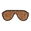Fendi - Fabulous - Beige Mask Oversize Sunglasses - Sunglasses - Fendi Eyewear