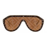 Fendi - Fabulous - Beige Mask Oversize Sunglasses - Sunglasses - Fendi Eyewear