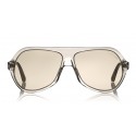 Tom Ford - Thomas Sunglasses - Occhiali da Sole Pilot in Acetato - FT0732 - Grigio - Tom Ford Eyewear