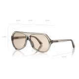 Tom Ford - Thomas Sunglasses - Occhiali da Sole Pilot in Acetato - FT0732 - Grigio - Tom Ford Eyewear