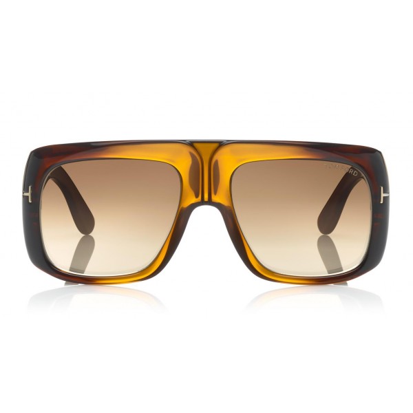 Tom Ford - Gino Sunglasses - Square Acetate Sunglasses - FT0733 - Brown - Tom Ford Eyewear