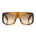 Tom Ford - Gino Sunglasses - Square Acetate Sunglasses - FT0733 - Brown - Tom  Ford Eyewear - Avvenice