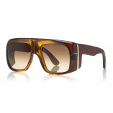 Tom Ford - Gino Sunglasses - Occhiali da Sole Quadrati in Acetato - FT0733 - Marrone - Tom Ford Eyewear