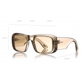Tom Ford - Aristotele Sunglasses - Square Acetate Sunglasses - FT0731 - Grey - Tom Ford Eyewear