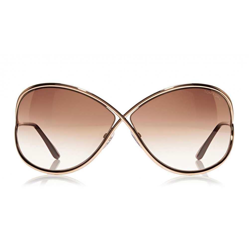 Tom Ford Miranda Sunglasses - Oversized Square Acetate Sunglasses - - Pink Gold - Tom Eyewear - Avvenice