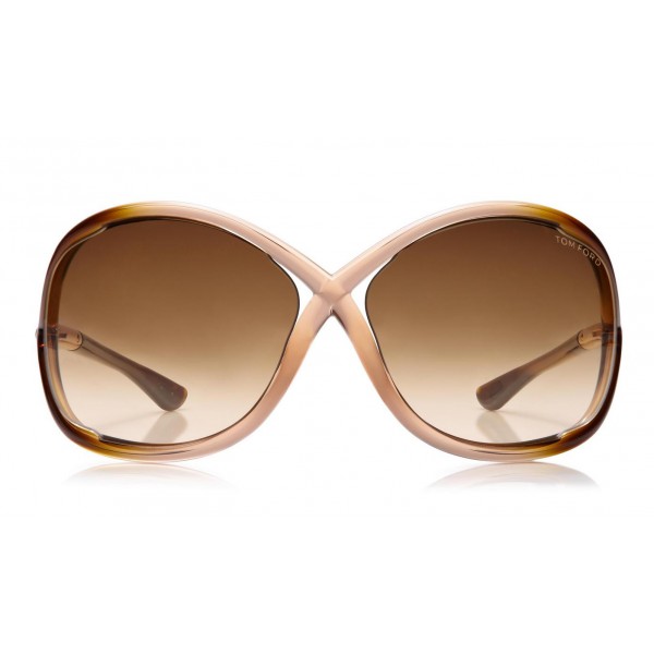 Tom Ford - Whitney Sunglasses - Oversized Round Acetate Sunglasses - FT0009 - Havana - Ford Eyewear - Avvenice