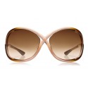 Tom Ford - Whitney Sunglasses - Occhiali da Sole Rotondi Oversize in Acetato - FT0009 - Havana - Tom Ford Eyewear