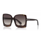 Tom Ford - Katerine Sunglasses - Oversized Square Acetate Sunglasses - FT0617 - Havana - Tom Ford Eyewear