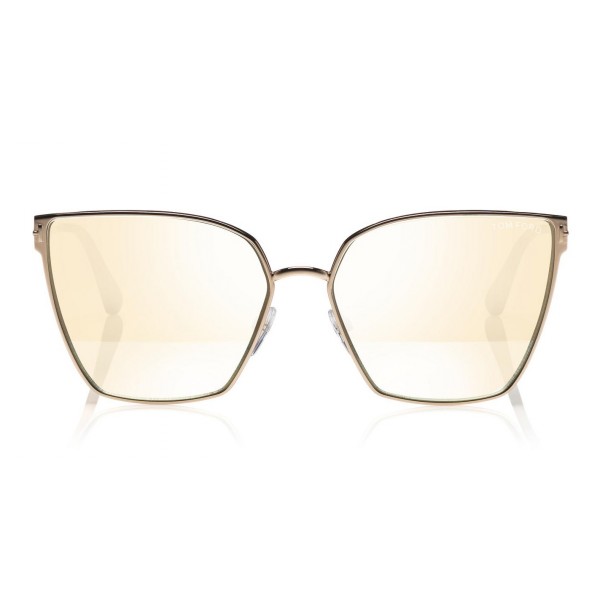 Tom Ford - Helena Sunglasses - Square Acetate Sunglasses - FT0653 - Gold - Tom Ford Eyewear