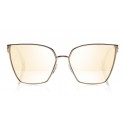 Tom Ford - Helena Sunglasses - Square Acetate Sunglasses - FT0653 - Gold - Tom Ford Eyewear