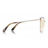 Tom Ford - Helena Sunglasses - Occhiali da Sole Quadrati in Acetato - FT0653 - Oro - Tom Ford Eyewear