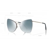 Tom Ford - Presley Sunglasses - Occhiali da Sole a Farfalla in Acetato - FT0716 - Argento - Tom Ford Eyewear