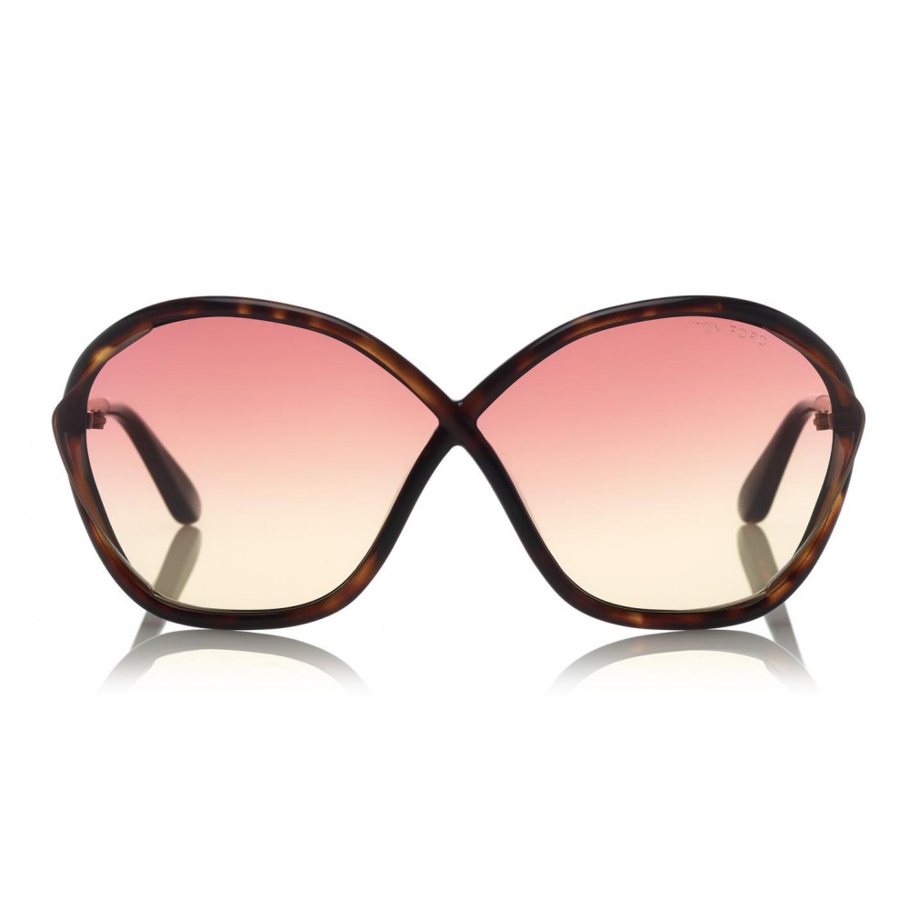 Tom Ford - Bella Sunglasses - Oversized Round Acetate Sunglasses - FT0529 -  Dark Havana - Tom Ford Eyewear - Avvenice