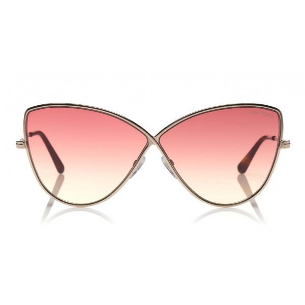 Tom Ford - Elise Sunglasses - Occhiali da Sole a Farfalla in Acetato - FT0569 - Rosa - Tom Ford Eyewear