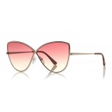 Tom Ford - Elise Sunglasses - Butterfly Acetate Sunglasses - FT0569 - Pink - Tom Ford Eyewear