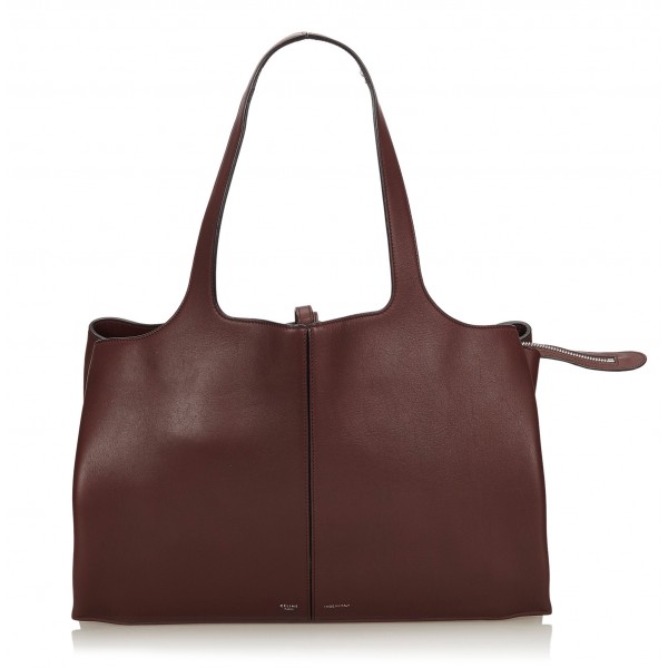 Classic leather handbag Celine Brown in Leather - 37518826