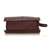 Céline Vintage - Medium Calf Leather Trifold Shoulder Bag - Marrone - Borsa in Pelle e Vitello - Alta Qualità Luxury