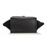 Céline Vintage - Patent Leather Trapeze Satchel Bag - Nero - Borsa in Pelle Verniciata - Alta Qualità Luxury