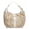 Céline Vintage - Macadam Jacquard Hobo Bag - Brown Beige - Leather and Fabric Handbag - Luxury High Quality