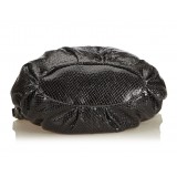 Céline Vintage - Embossed Patent Leather Satchel Bag - Nero - Borsa in Pelle Verniciata - Alta Qualità Luxury