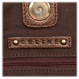 Céline Vintage - Canvas Tote Bag - Marrone - Borsa in Pelle e Tela - Alta Qualità Luxury