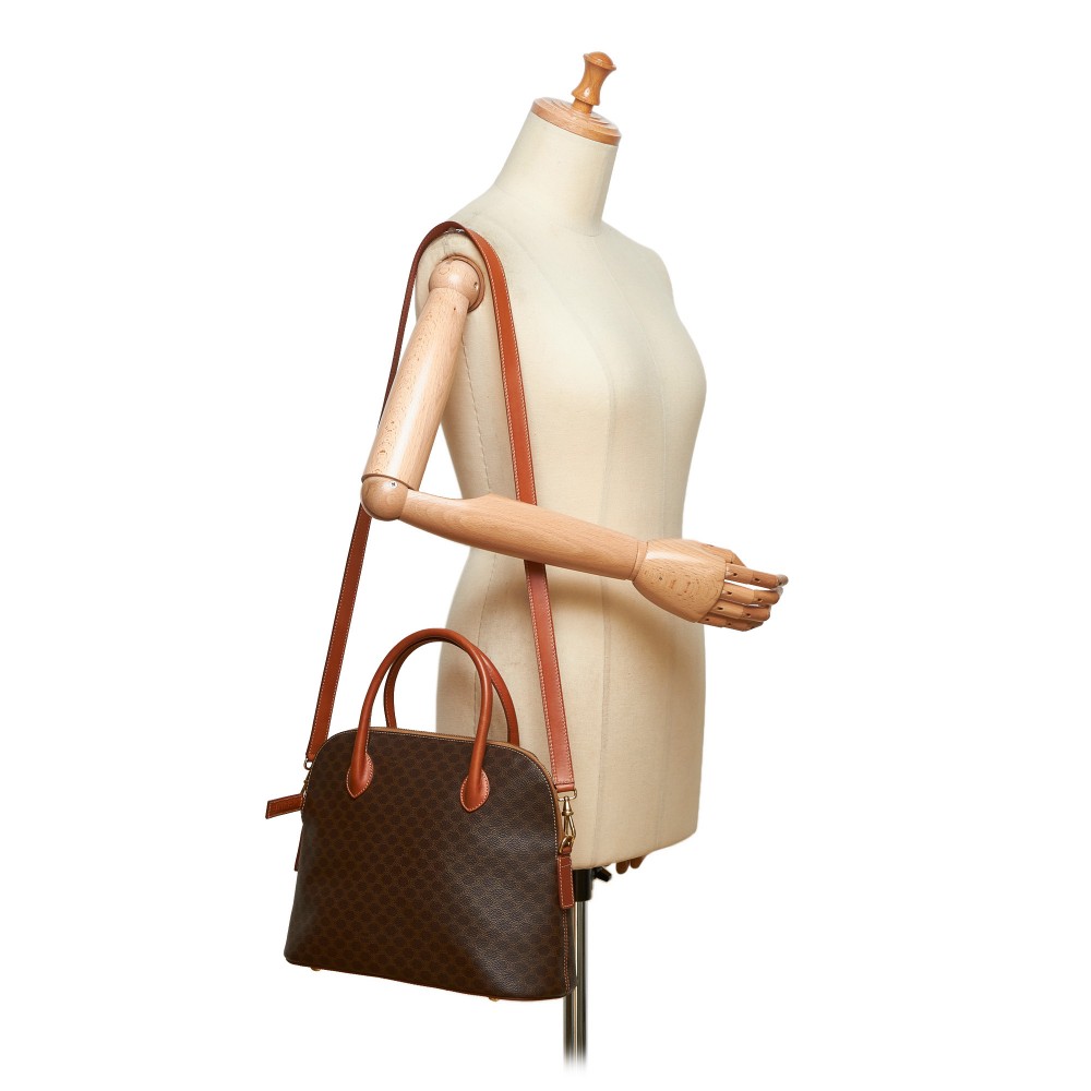 Céline Vintage - Macadam Briefcase Bag - Brown - Leather Handbag