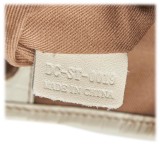 Céline Vintage - Macadam Jacquard Hobo Bag - Marrone Beige - Borsa in Pelle e Tessuto - Alta Qualità Luxury