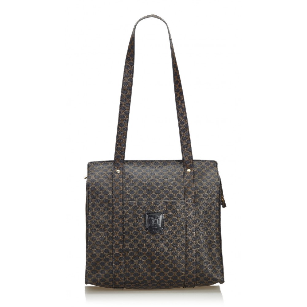 Céline Vintage - Macadam Tote Bag - Black - PVC Handbag - Luxury High  Quality - Avvenice