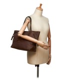 Céline Vintage - Canvas Tote Bag - Marrone - Borsa in Pelle e Tela - Alta Qualità Luxury