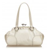 Céline Vintage - Leather Satchel Bag - White Ivory - Leather Handbag - Luxury High Quality