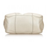 Céline Vintage - Leather Satchel Bag - Bianco Avorio - Borsa in Pelle - Alta Qualità Luxury