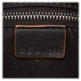 Céline Vintage - Macadam Jacquard Tote Bag - Black - Leather and Fabric Handbag - Luxury High Quality