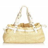 Céline Vintage - Canvas Tote Bag - Brown Beige - Leather and Fabric Handbag - Luxury High Quality
