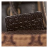 Céline Vintage - Macadam Canvas Shoulder Bag - Brown Beige - Leather and Fabric Handbag - Luxury High Quality