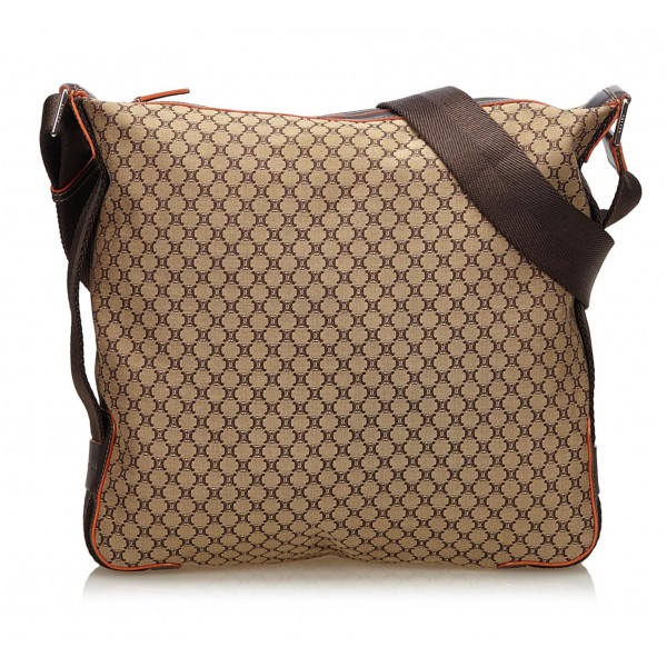 Céline Vintage - Macadam Shoulder Bag - Brown Beige - Leather Handbag - Luxury High Quality