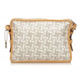 Céline Vintage - Jacquard Crossbody Bag - White Ivory - Leather Handbag - Luxury High Quality