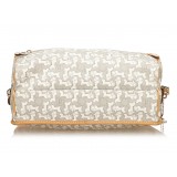 Céline Vintage - Jacquard Crossbody Bag - Bianco Avorio - Borsa in Pelle - Alta Qualità Luxury
