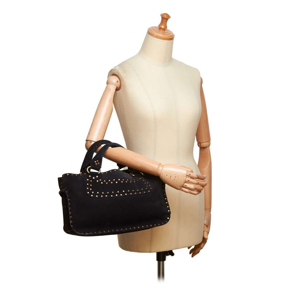 Céline Vintage - Suede Boogie Bag - Black - Leather Handbag - Luxury ...