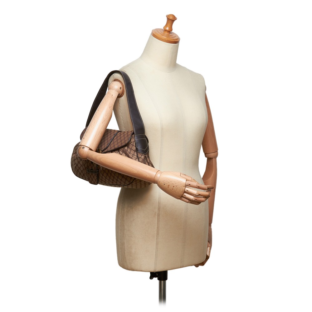 Céline Vintage - Macadam Canvas Shoulder Bag - Brown Beige
