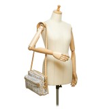 Céline Vintage - Jacquard Crossbody Bag - Bianco Avorio - Borsa in Pelle - Alta Qualità Luxury