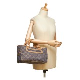 Céline Vintage - Macadam Jacquard Boogie Bag - Blu Navy - Borsa in Pelle e Tessuto - Alta Qualità Luxury