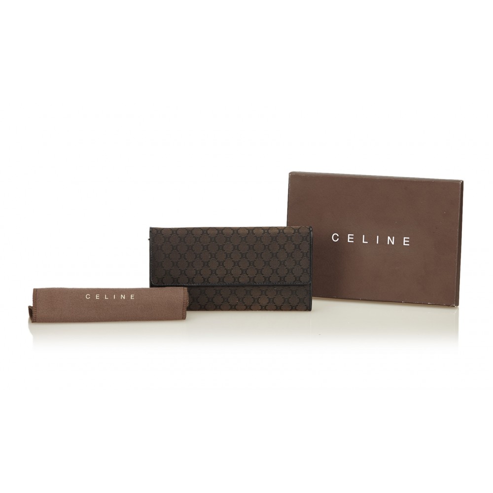 Celine Dark Brown Long Wallet