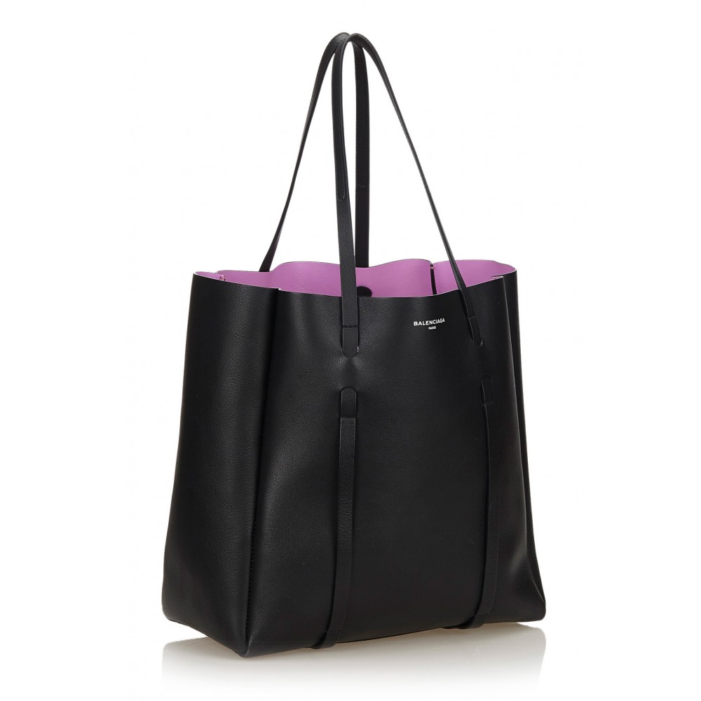 Balenciaga Vintage - Nylon Tote Bag - Black - Leather and Canvas Handbag -  Luxury High Quality - Avvenice