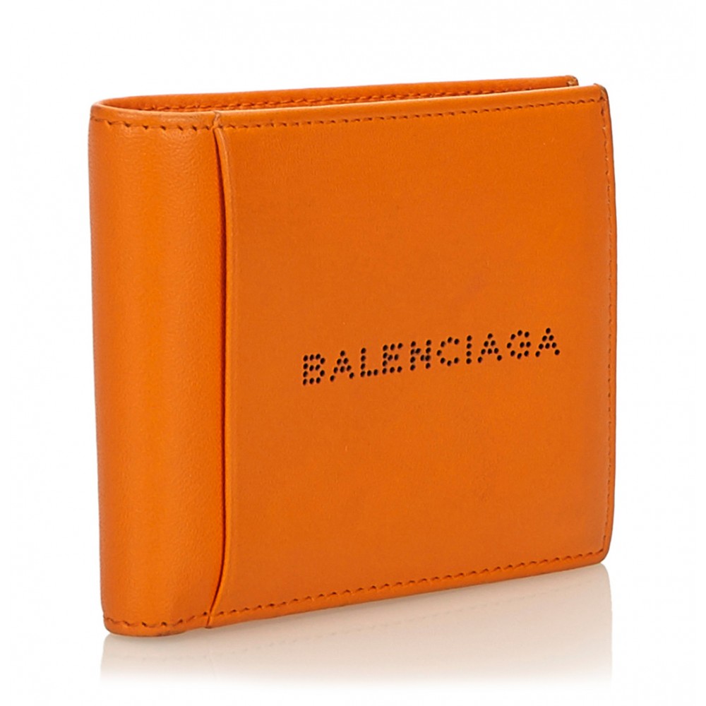 Balenciaga Vintage - Small Leather Wallet - Arancione - Portafoglio in